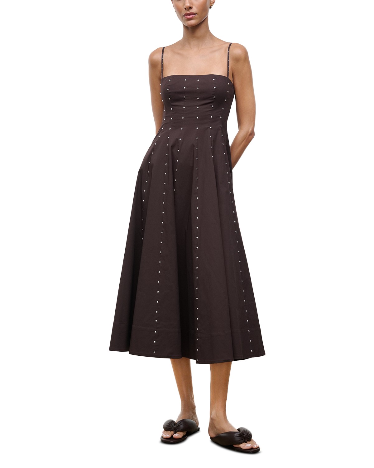 Wylie Stretch Cotton Poplin Midi Dress