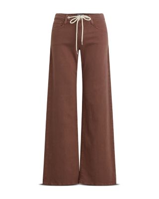 The Lou Lou Drawstring Ankle Jeans in Chocolate - thumbnail 6