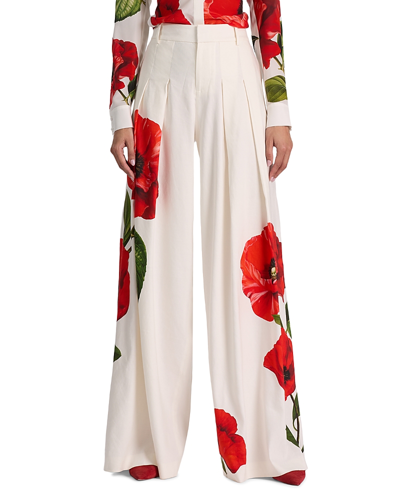 Alice and Olivia Blaire High Rise Pleated Pants