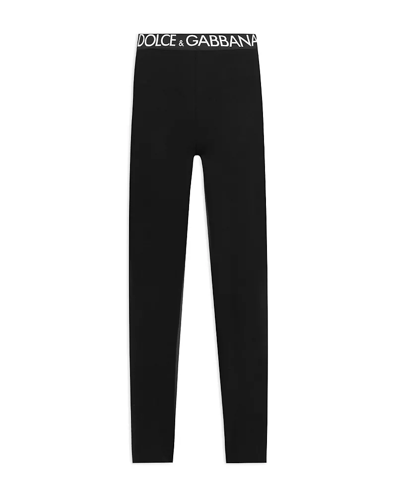 Dolce & Gabbana Logo Waistband Jersey Leggings