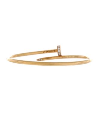  Small Juste un Clou Bracelet 18K Gold with Diamonds