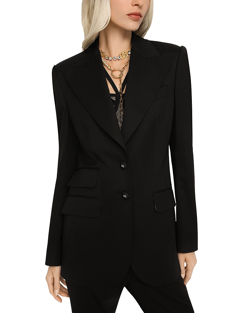 Dolce & Gabbana Wool Blend Double Breasted Jacket