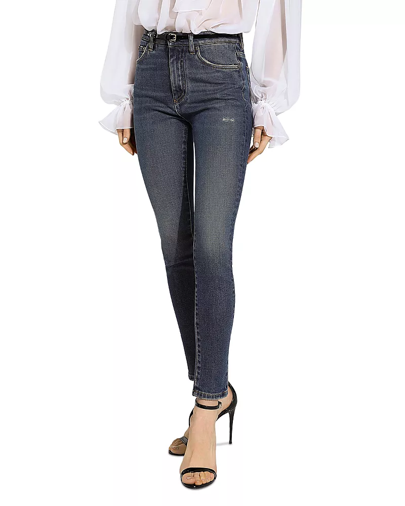 Dolce & Gabbana Audrey Skinny Denim Jeans in Medium Blue