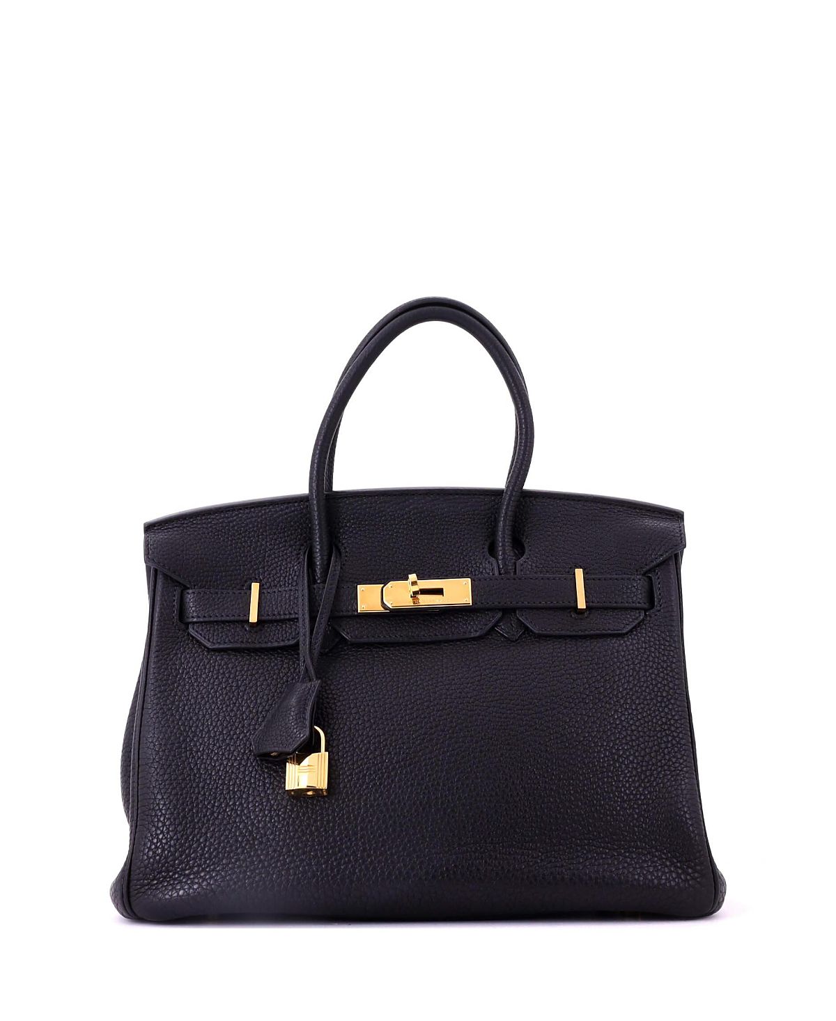 Pre-Owned HERMES Birkin 30 Handbag Black Togo with Gold Hardware