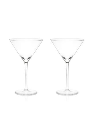 Raye Crystal Stemmed Martini Glasses, Set of 2