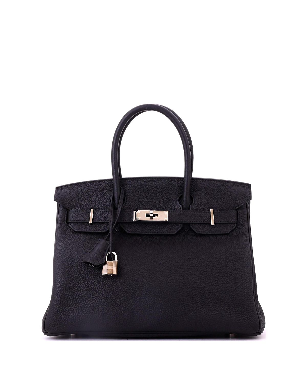 Pre-Owned HERMES Birkin 30 Handbag Black Togo with Palladium Hardware