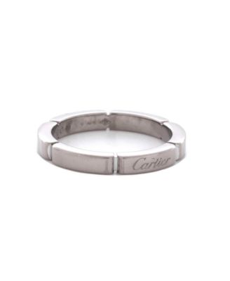  Maillon Panthere Band Ring 18K White Gold