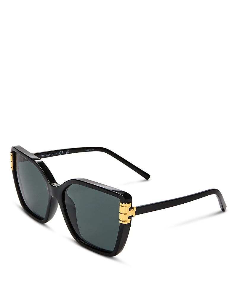 Tory Burch Flat Eleanor Square Sunglasses, 58mm