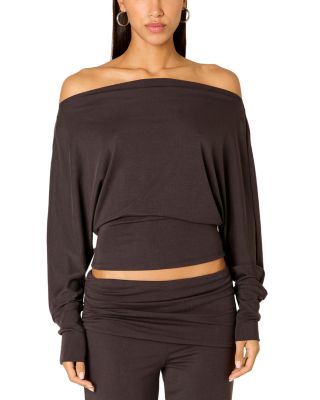Elisabetta Long Sleeve Off-the-Shoulder Top