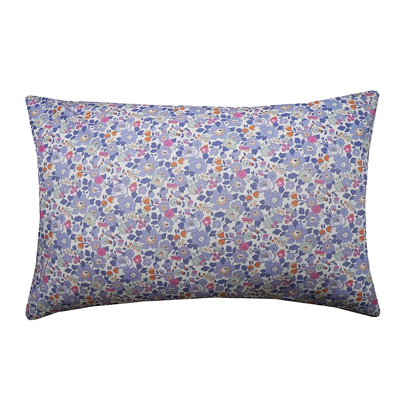 Coco & Wolf Liberty Fabric Betsy Lavender Housewife Pillowcase, King In Blue