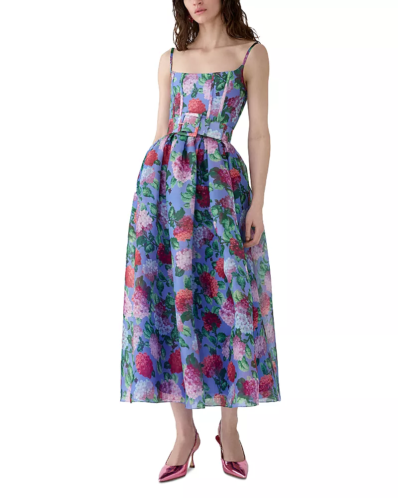 Carolina Herrera Silk Sleeveless Slim Midi Dress