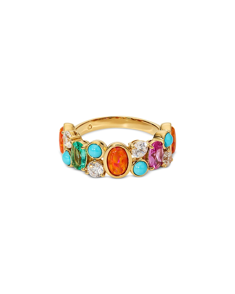 Nadri Frieda Multi Stone Cluster Band Ring