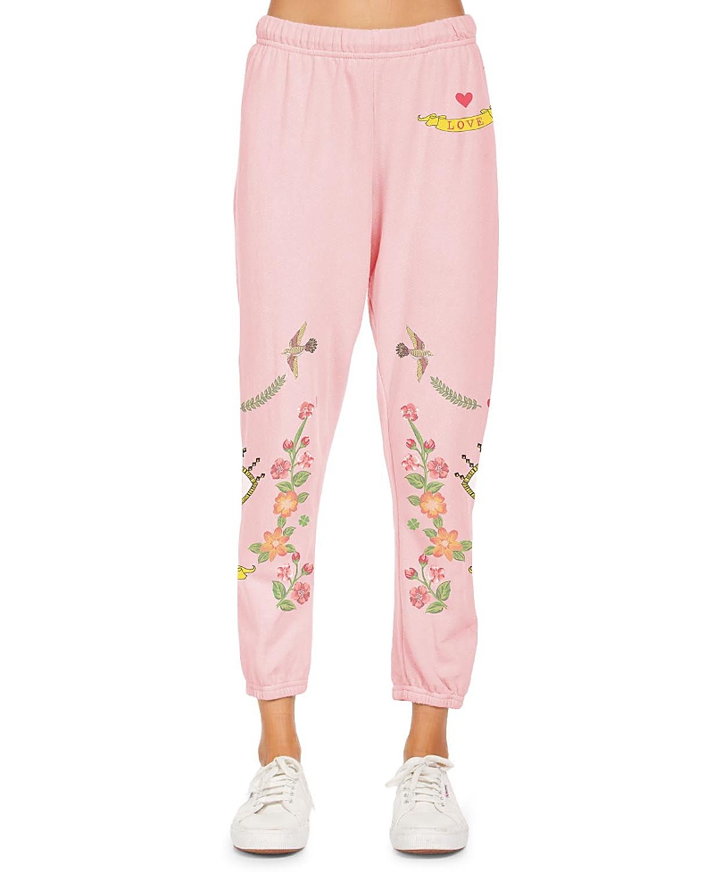 Lauren Moshi Alana X Floral Eye Love Joggers