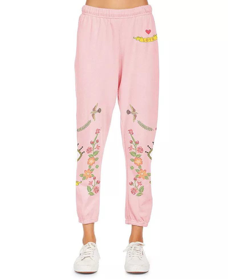 Lauren Moshi Alana X Floral Eye Love Joggers