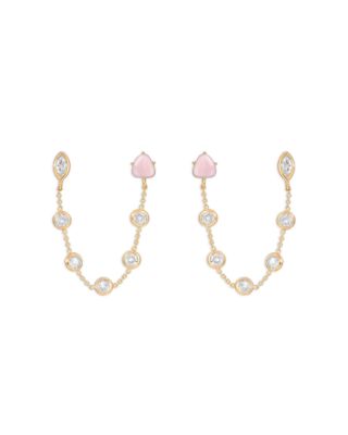 Gemlite Chain Double Piercing Earrings