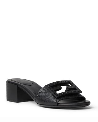 Women's Baguette Leather Block Heel Sandals