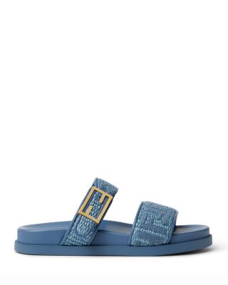 FENDI デニム Fendi Women's Denim Buckle Slides | Bloomingdale's Shoes