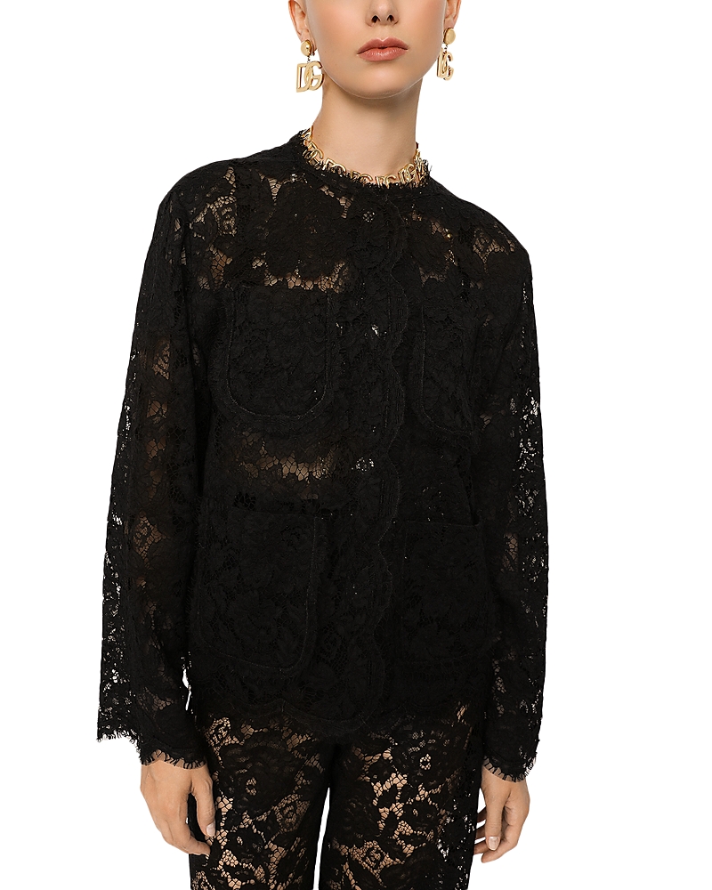 Dolce & Gabbana Single Breasted Lace Jacket