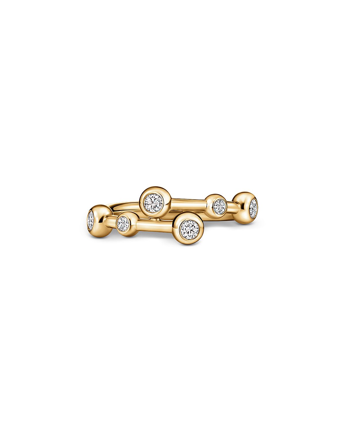 Hearts On Fire 18K Yellow Gold Dream Diamond Bezel Bypass Ring