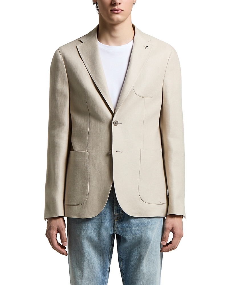 Peserico Regular Fit Single Breasted Linen Tailored Blazer