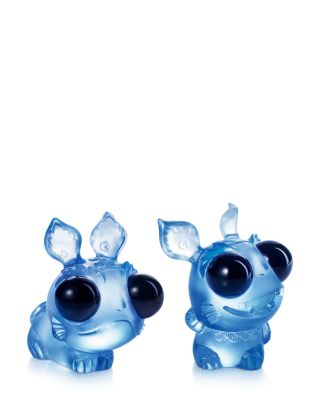 Limited Edition One and the Same Invincible Tiger Glass Figure, Set of Two