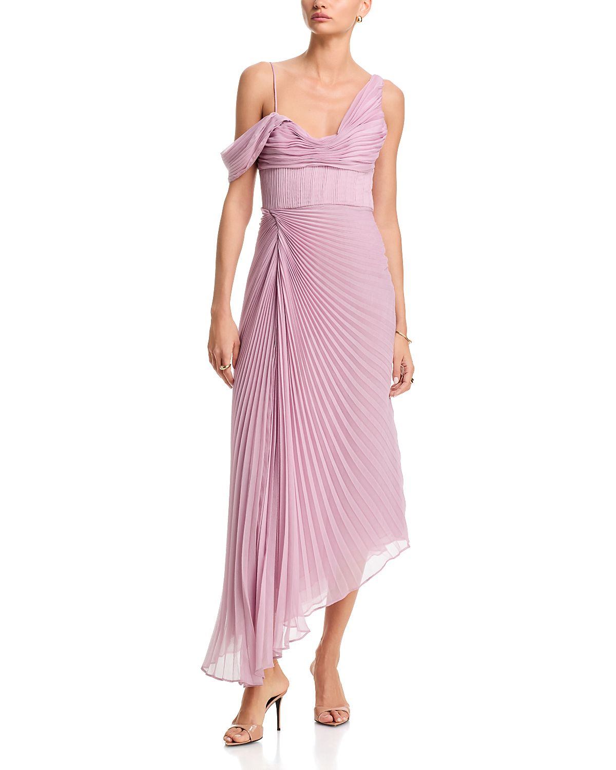 Amur Joelle Pleated Drape Dress