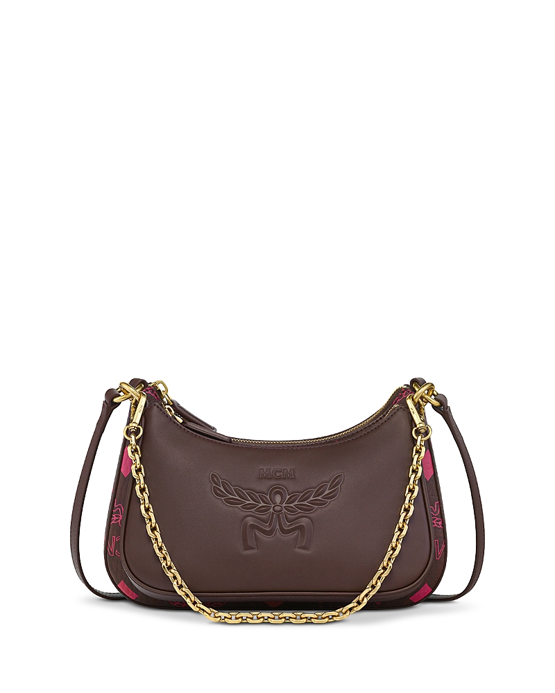 Mcm Aren Maxi Double Leather Shoulder Bag