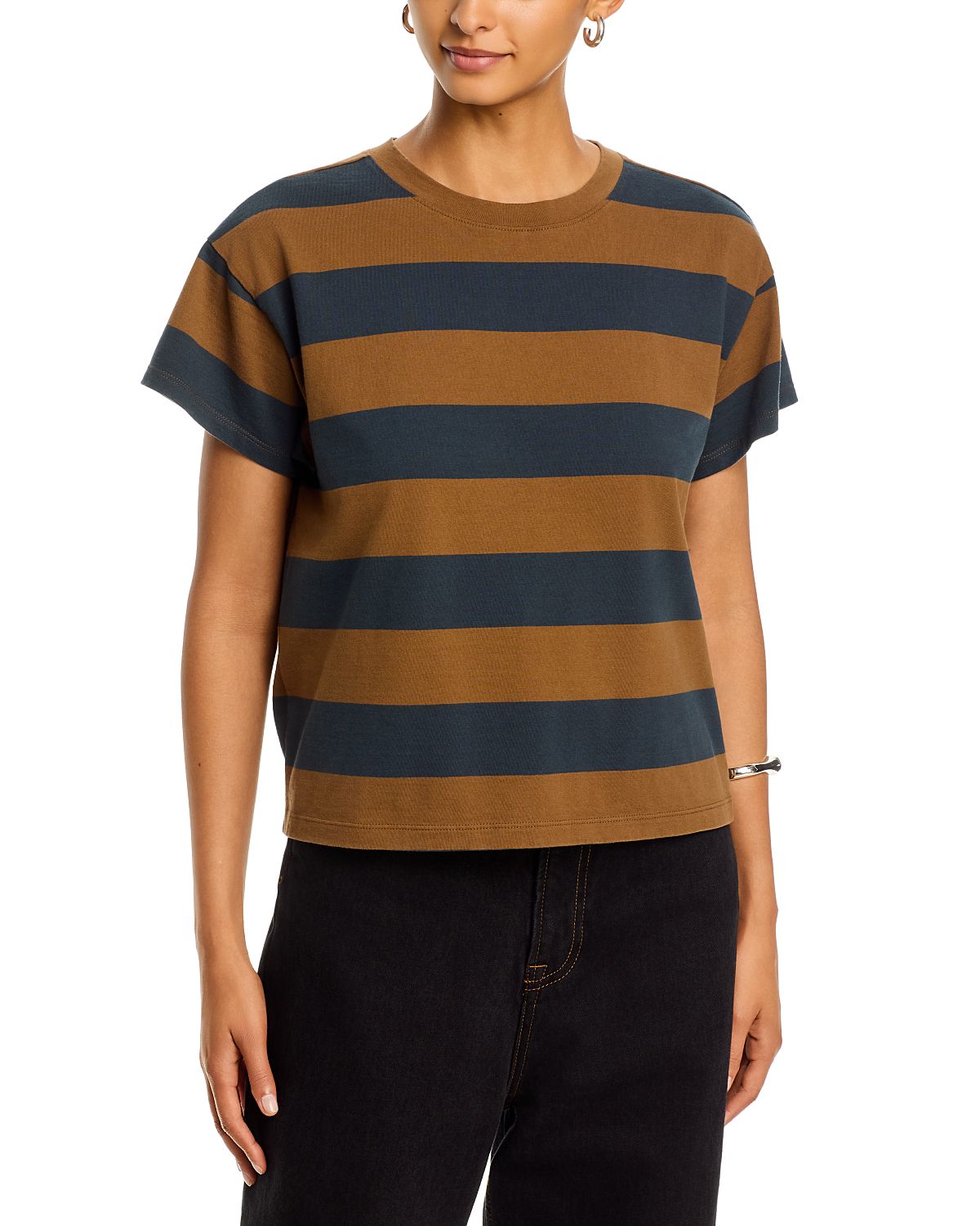 rag & bone Kelly Stripe Boxy Jersey Tee
