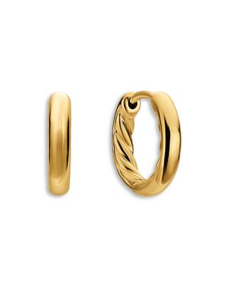 2MM MERCER HUGGIE EARRINGS 18K, 3/4 IN