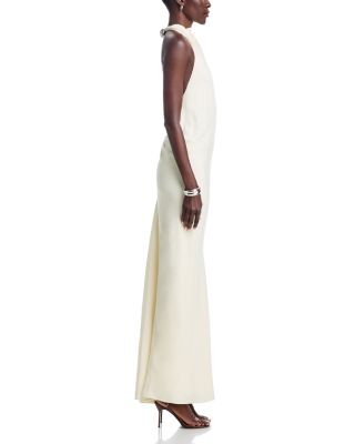 Brandon Maxwell Women's The Ophelia Sleeveless High Neck Gown - Ivory/Cream - Size 2 - Ivory