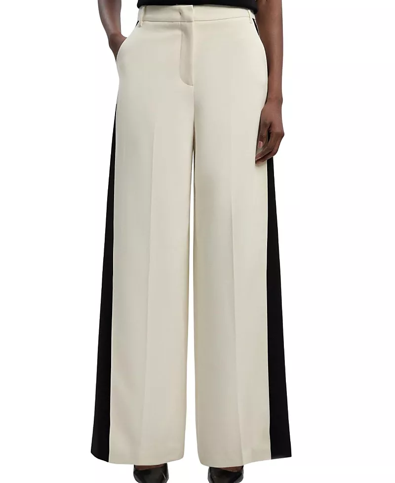 Karen Millen Contrast Colour Wide Leg Trouser