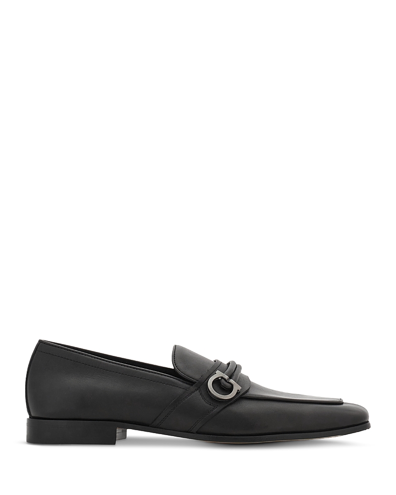 Ferragamo Men's Gancini Ornament Moccasin Loafers