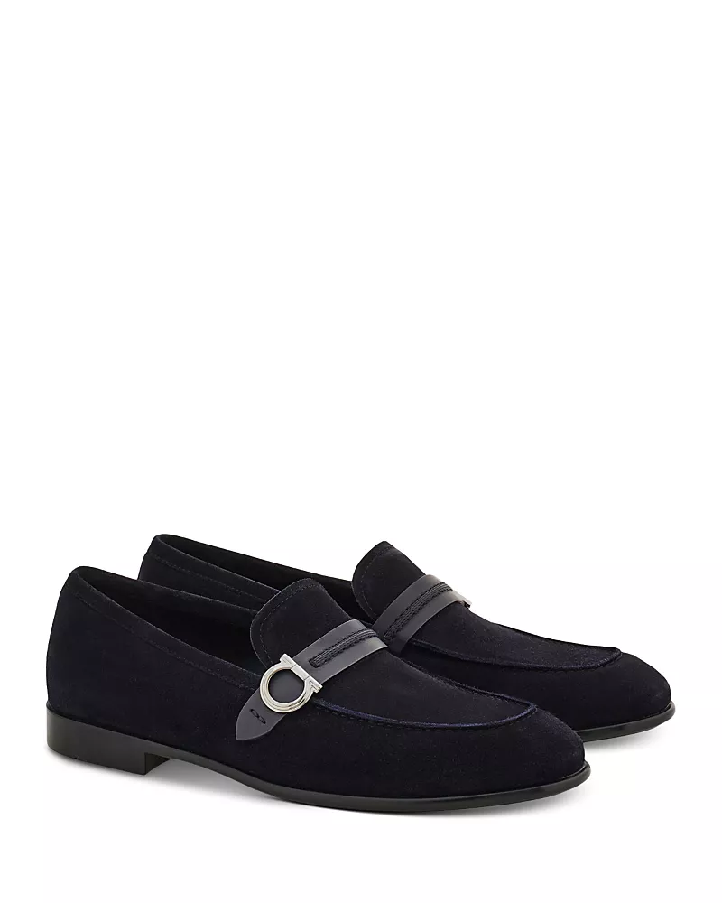 Ferragamo Men's Gancini Moccasin Loafers