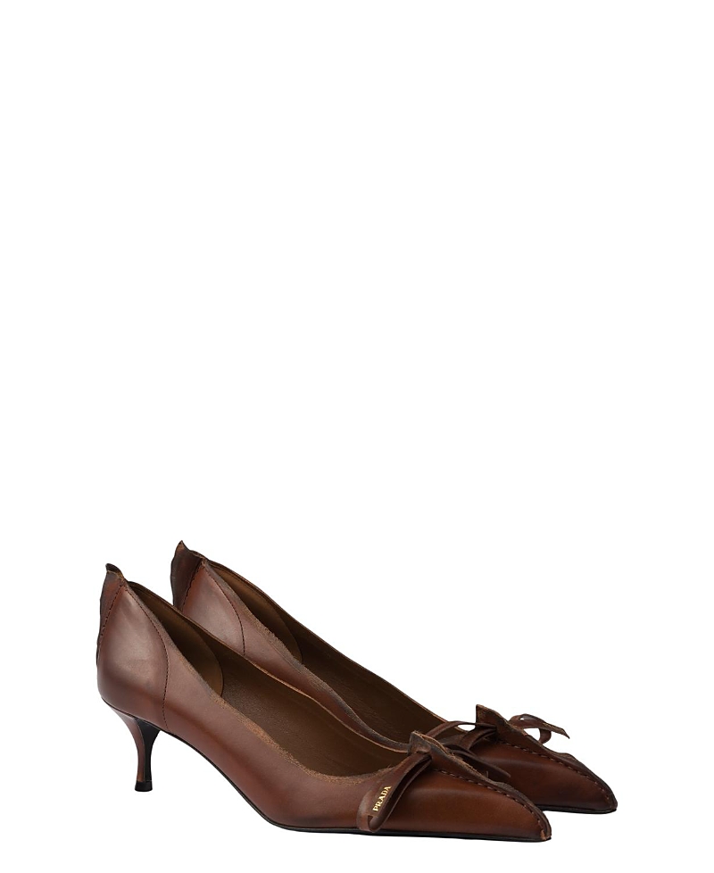 Prada Women's Antiqued Leather Pumps