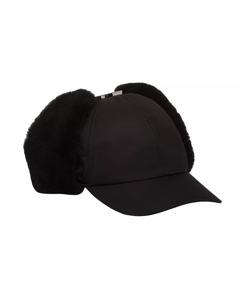 Prada Re-Nylon And Shearling Hat