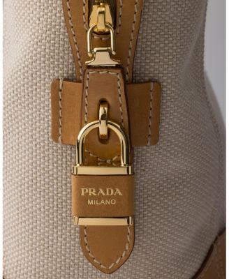 Large Canvas And Leather Shopping Bag