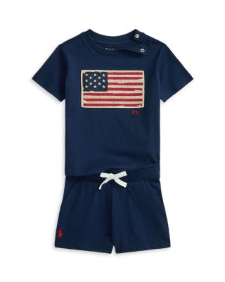 Boys' Flag Cotton Jersey Tee & Shorts Set - Baby