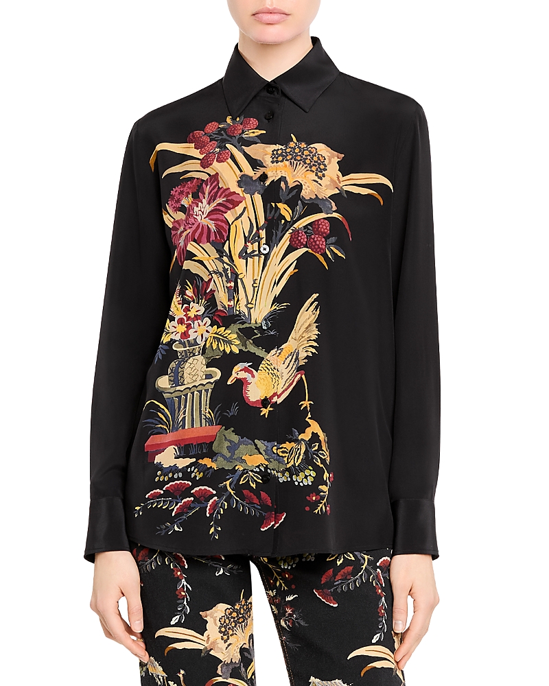 Etro Silk Placed Print Shirt