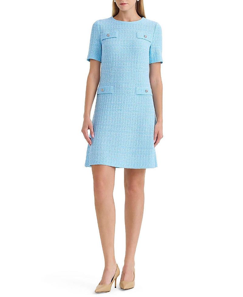 Ming Wang Family Savvy A-Line Textured Above-the-Knee Dress