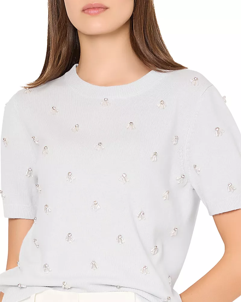 Milly Rosalyn Short Sleeve Sweater