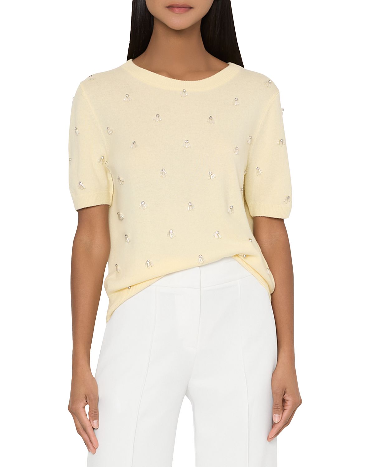 Milly Rosalyn Short Sleeve Sweater