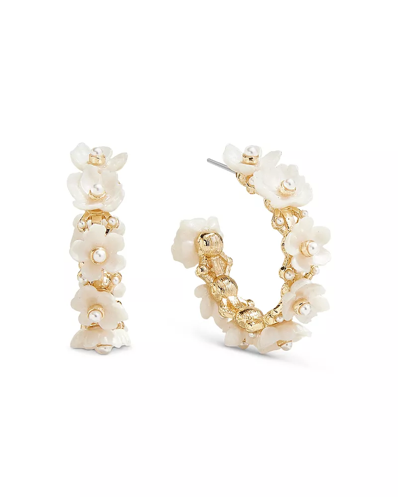 Baublebar Leilani Flower Hoop Earrings