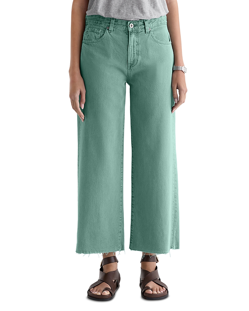 Ag High Rise Ankle Wide Leg Jeans in Sulfur Sun
