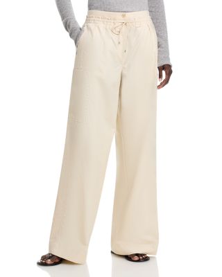 Double Waistband Poplin Pants