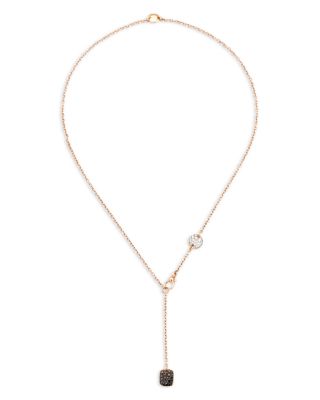 18K Rose Gold Sabbia Diamond Lariat Necklace,