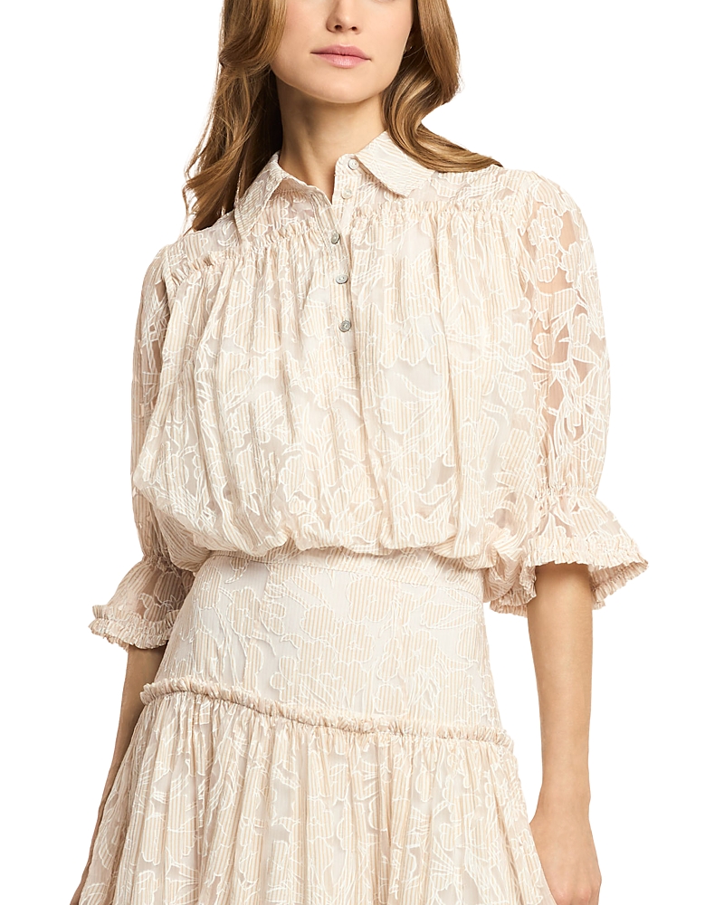 Cinq a Sept Cazi Puff Sleeve Top
