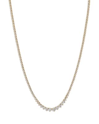 Bloomingdale's Fine Collection Certified Diamond Graduated Tennis Necklace