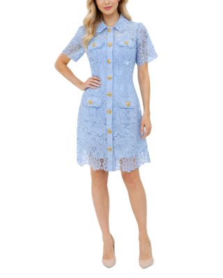 Short Sleeve Lace Mini Dress