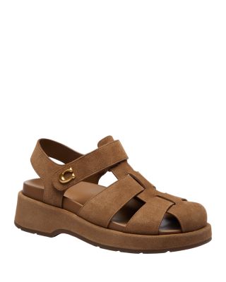 Women's Suede Sculpted C Fisherman Sandals