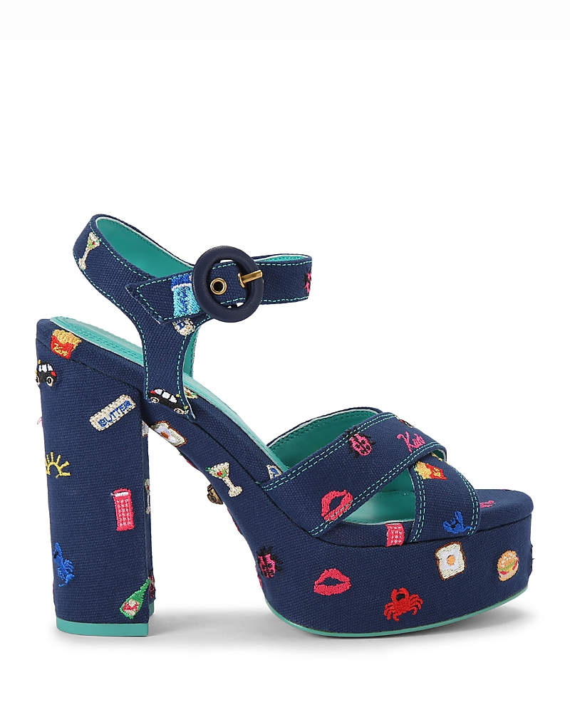 Kurt Geiger London Women's Embroidered Platform Sandals